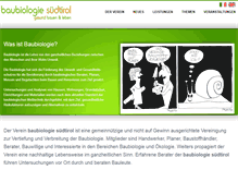 Tablet Screenshot of baubiologie.bz.it